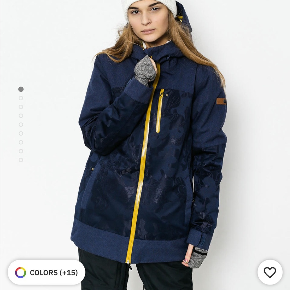 Women’s Roxy medium ski snowboard jacket navy gold